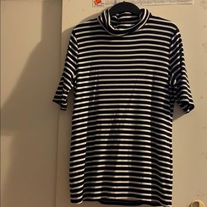 COPY - Merona Close neck stripe top. Size XXL